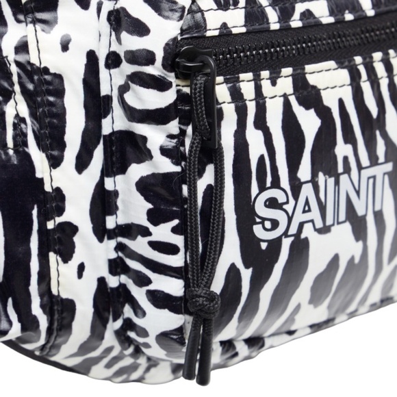 Sold! YSL Saint Laurent EUC Zebra Nux Body Bag White - Picture 5 of 6
